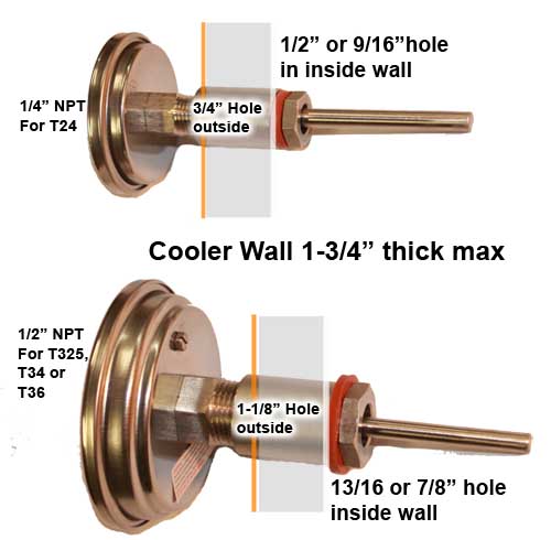 Thermometer  Threaded for Kettles w/ Bulkhead - Ss Brewtech