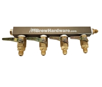 CO2 Manifold 4-way Splitter - MFL I/O BH