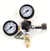 CO2 Regulator, Single Pressure, Compact Dual Gauge MFL OUT