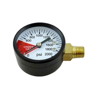 Pressure Gauge 2000 PSI Left Hand Thread