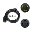 Cable, 10/3 Extension Cord SIX FEET (6') Nema L6-30 Male and Female