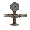 Spunding Valve Cross with Gas Input for 1.5 TC